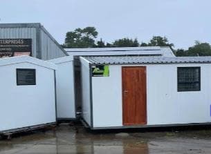 Salon tools neatly arranged.